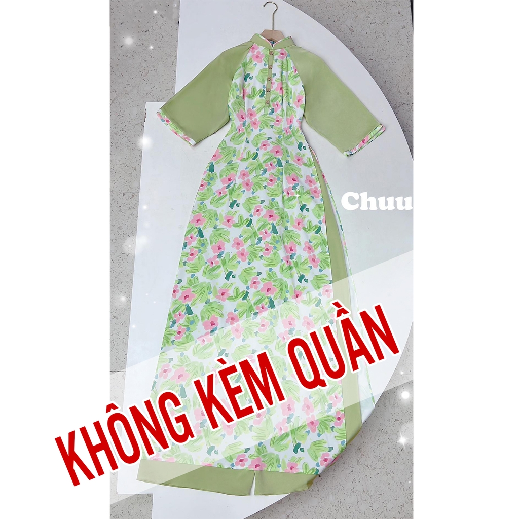 Áo Dài Nút Vỏ Dừa AD1377 (áo lẻ)