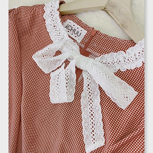 Áo Dài Mắt Cáo Cổ Boi AD2718 (áo lẻ)