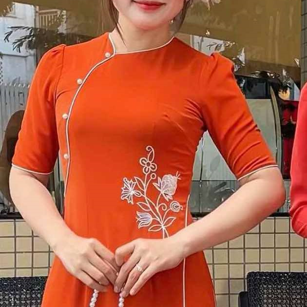 Áo Dài Đóa Hoa Tươi 3T AD2794 (áo lẻ)