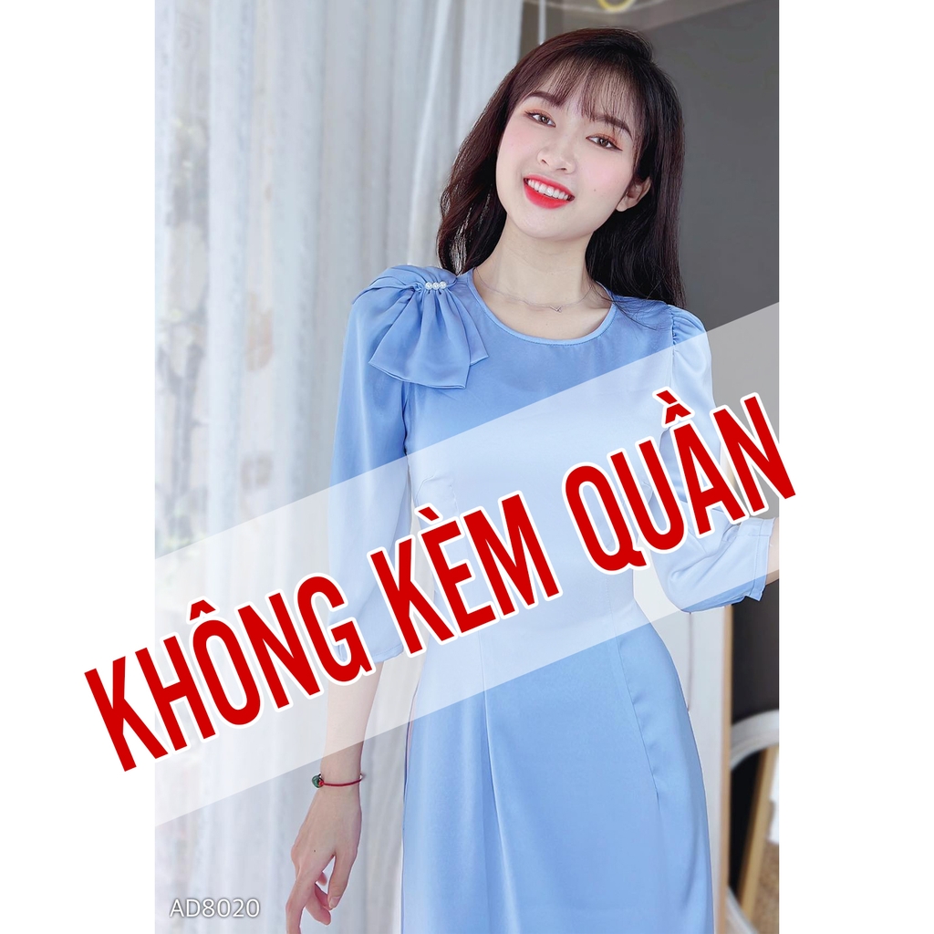 Áo Dài Nơ Vai Ngọc AD8020 (áo lẻ)