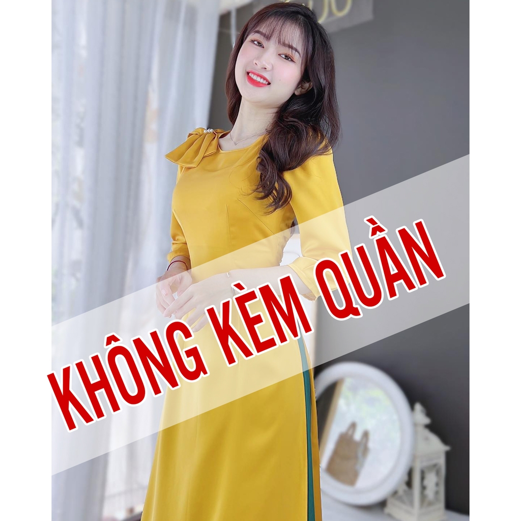 Áo Dài Nơ Vai Ngọc AD8020 (áo lẻ)