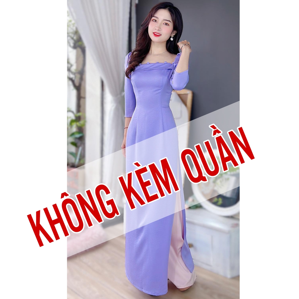 Áo Dài Lư Lưới Cúc Bọc AD8027 (áo lẻ)