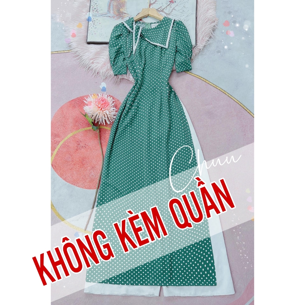 Áo Dài Vạt Thủy Thủ Nơ AD8043 (áo lẻ)