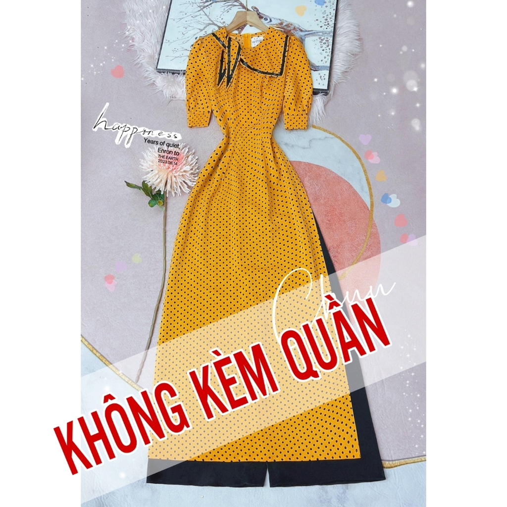 Áo Dài Vạt Thủy Thủ Nơ AD8043 (áo lẻ)