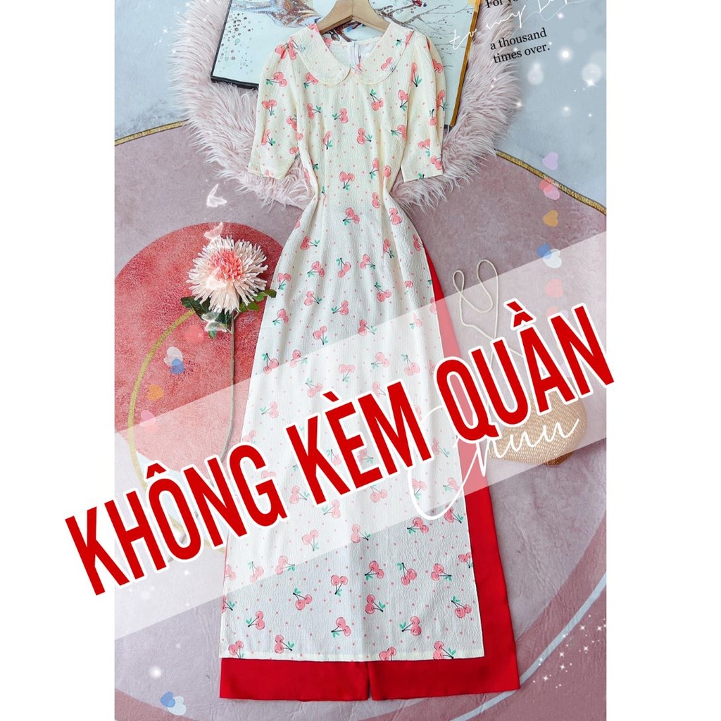 Áo Dài Xốp Cổ Sen AD9121 (áo lẻ)