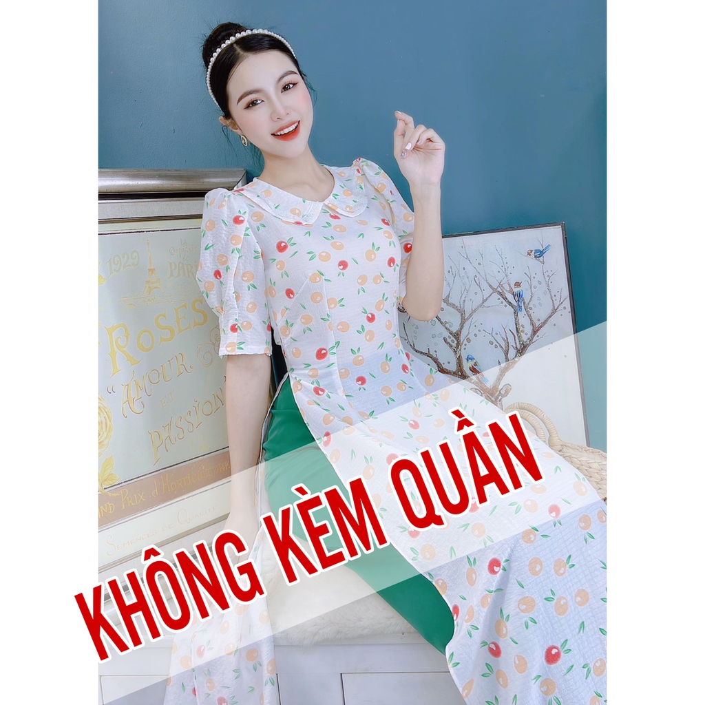 Áo Dài Xốp Cổ Sen