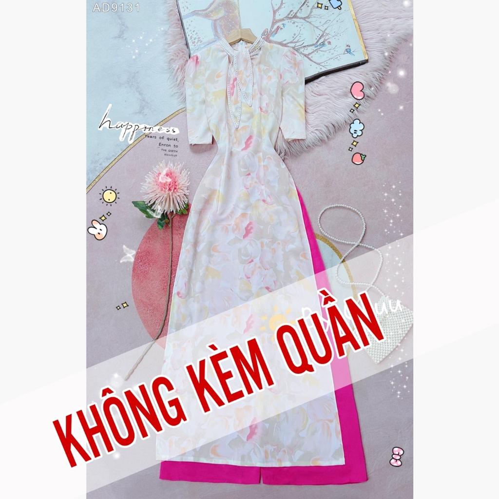 Áo Dài Cổ Thỏ AD9118 (áo lẻ)