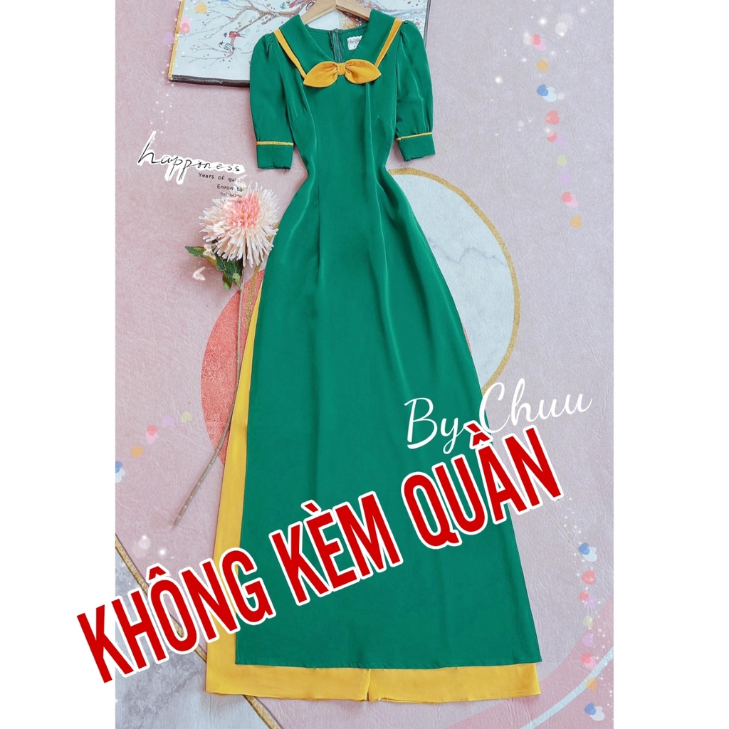 Áo Dài Cổ Đôi AD9144 (áo lẻ)