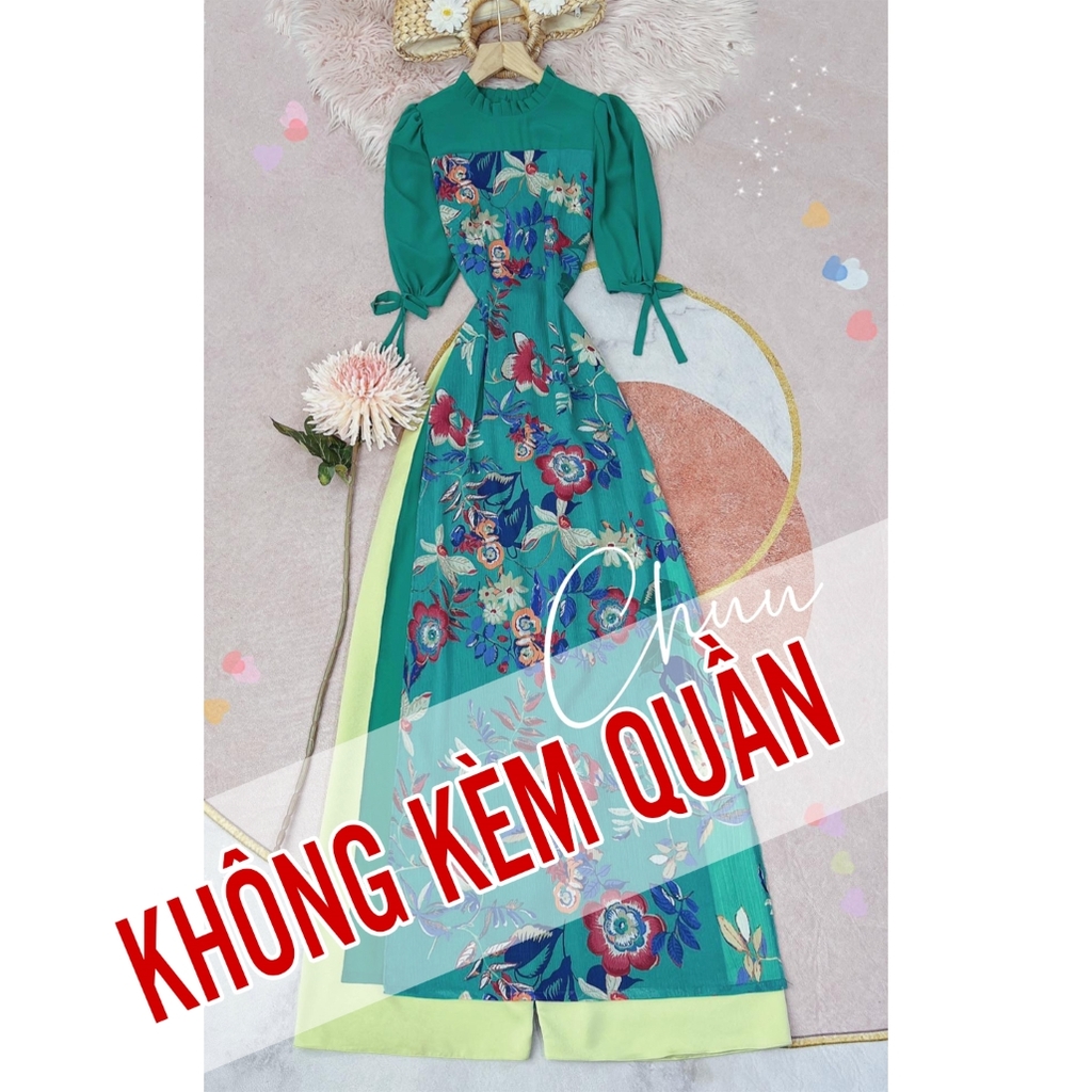 Áo Dài 4T Tay Bồng Nơ AD9151 (áo lẻ)