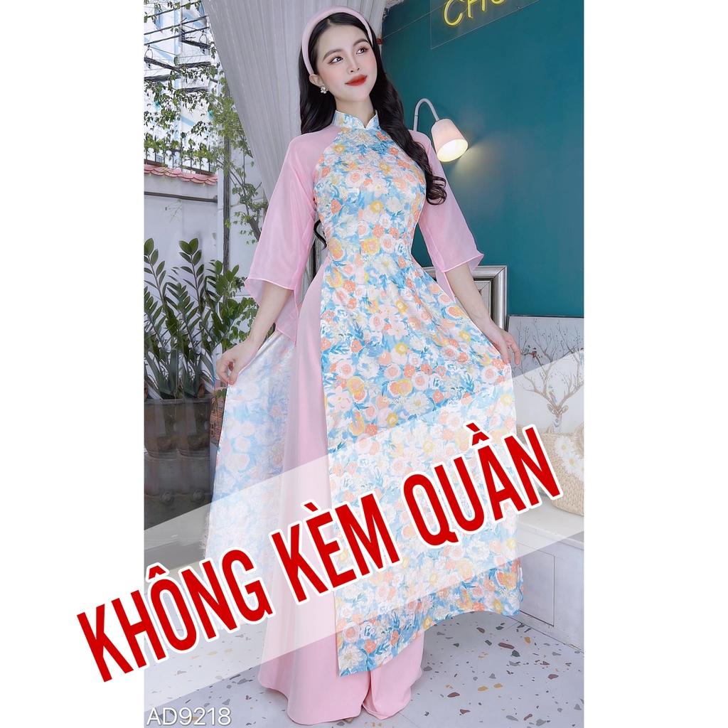 Áo Dài Tay Voan Tam Giác AD9218 (áo lẻ)