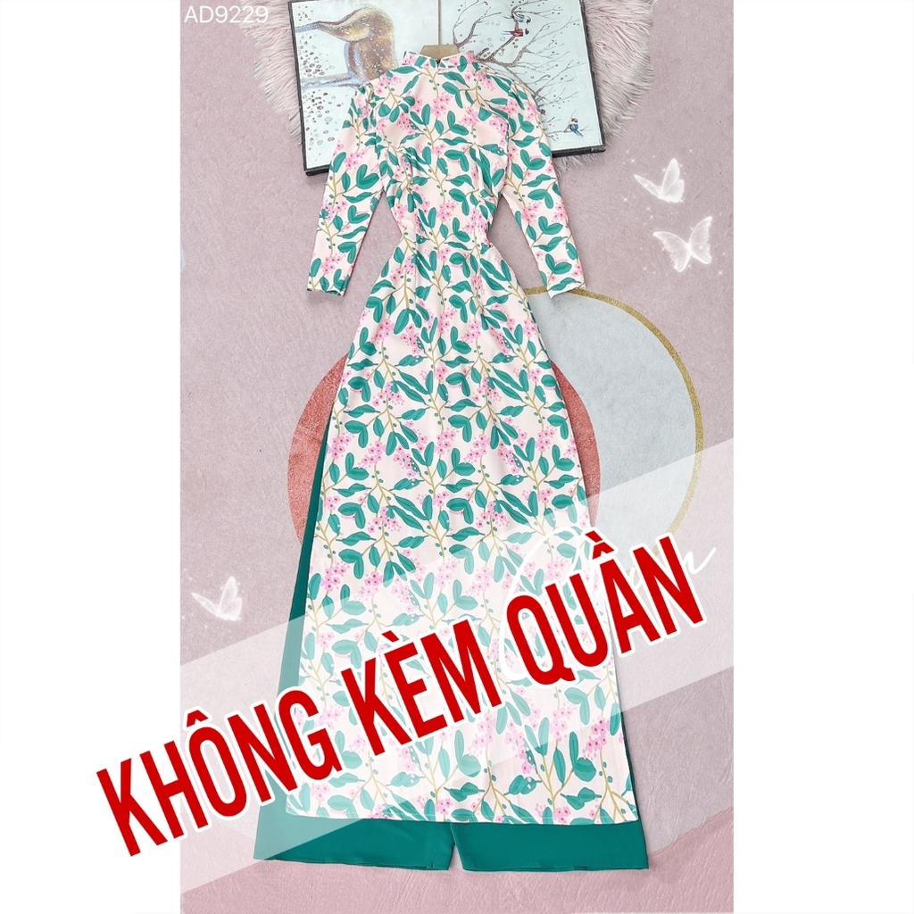 Áo Dài Thạch Anh Truyền Thống Tay Bồng AD9229 (áo lẻ)