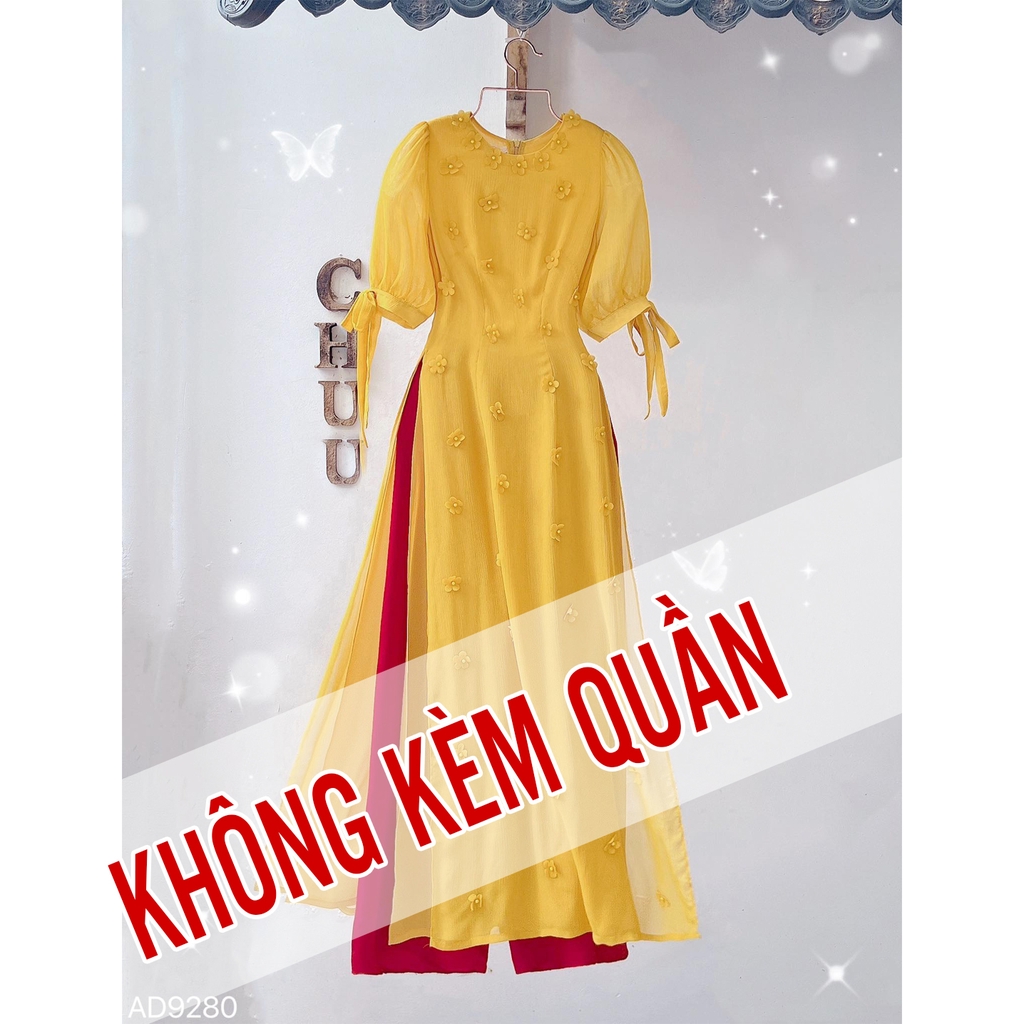 Áo Dài Hoa Mai Bay 3D 4T AD9280 (áo lẻ)