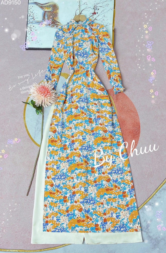 Áo Dài Cổ Trụ Li AD9150 (áo lẻ)