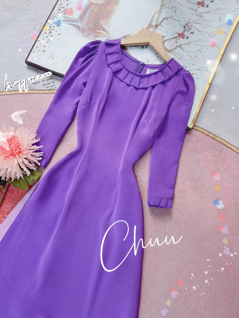 Áo Dài Cổ Mặt Trời AD9125 (áo lẻ)