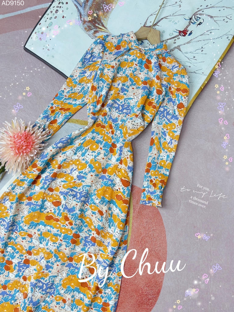 Áo Dài Cổ Trụ Li AD9150 (áo lẻ)
