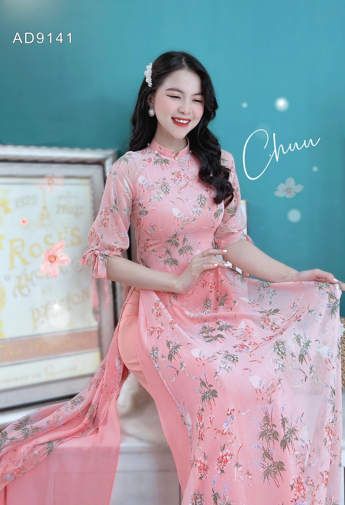 Áo Dài 3 Chấm Ngọc 4T AD9141 (áo lẻ)
