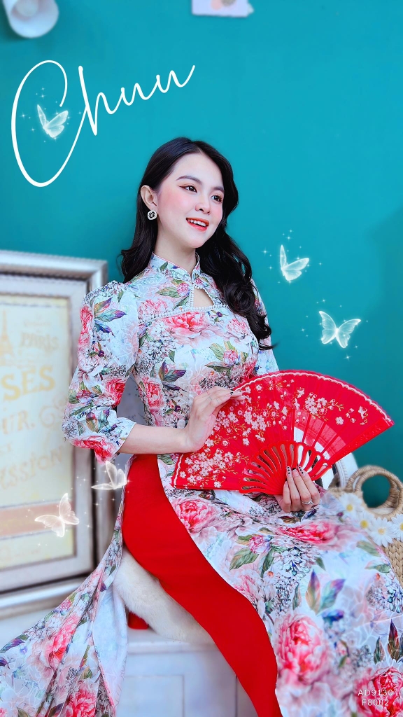 Áo Dài Hoa Hạt Dưa AD9130