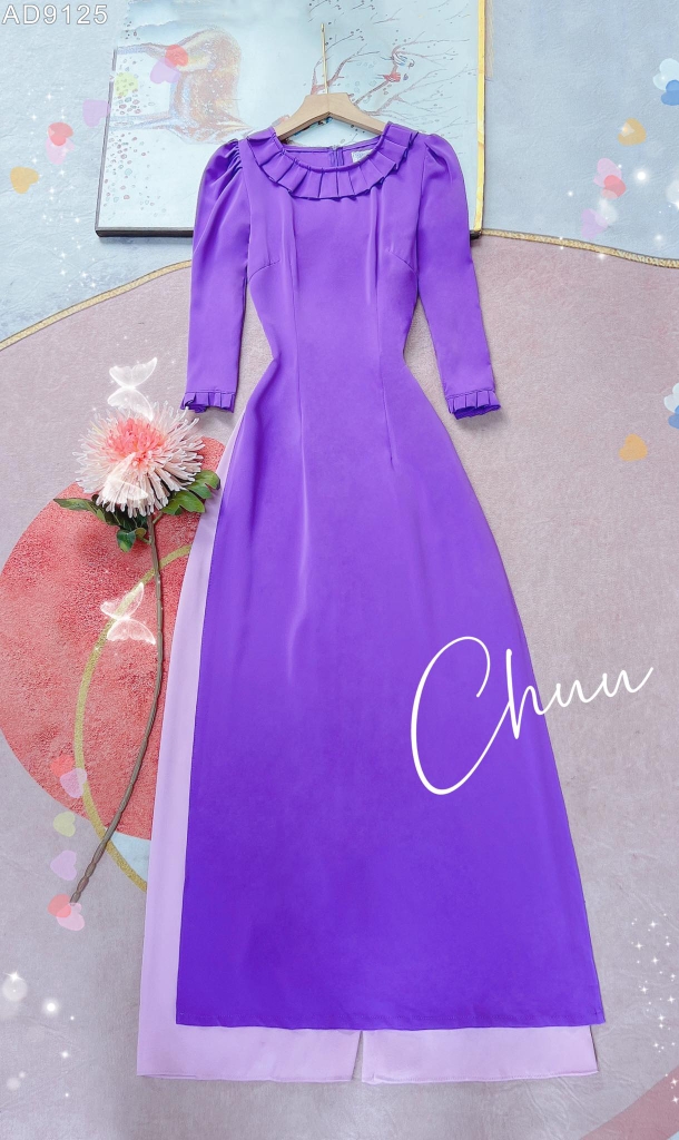 Áo Dài Cổ Mặt Trời AD9125 (áo lẻ)