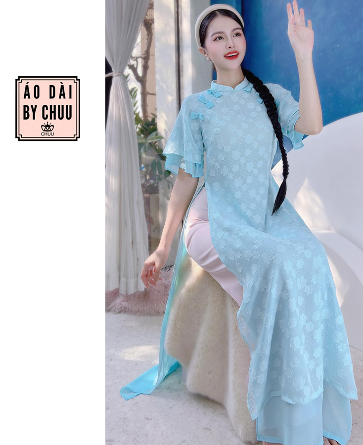 Áo Dài 4T Nơ Babi Đối Xứng AD1311 (áo lẻ)