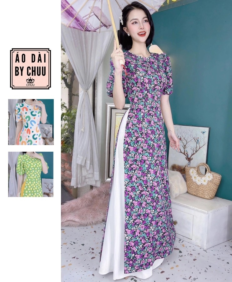 Áo Dài Tay Phồng Chuny AD9051 (áo lẻ)