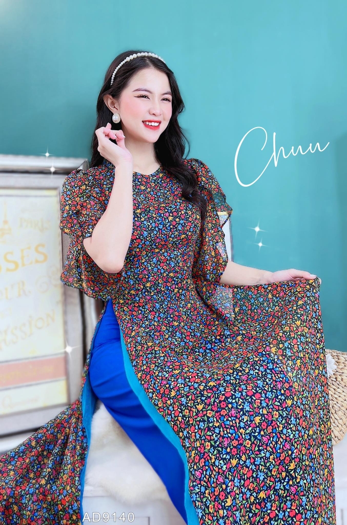 Áo Dài 4T Tay Đắp AD9140 (áo lẻ)