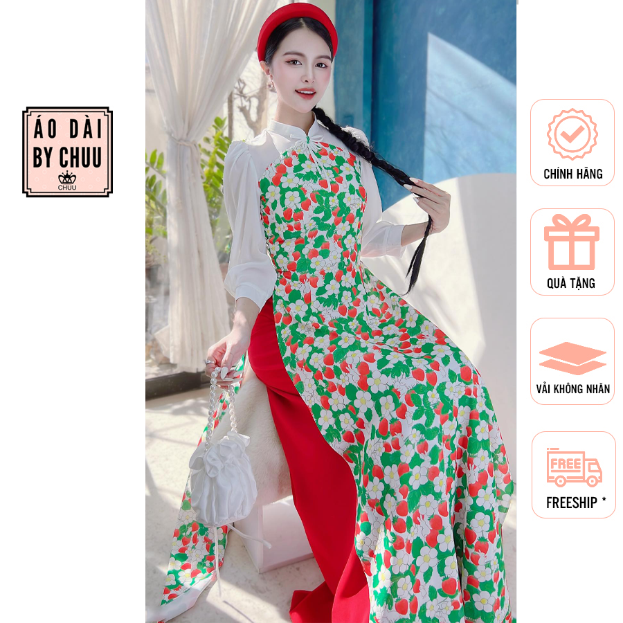 Áo Dài Chuồn Chuồn Xòe Cánh AD1351