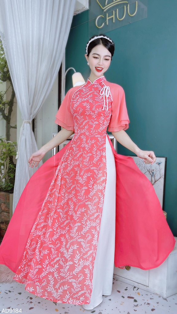 Áo Dài 4T Tay Đôi AD9184 (áo lẻ)