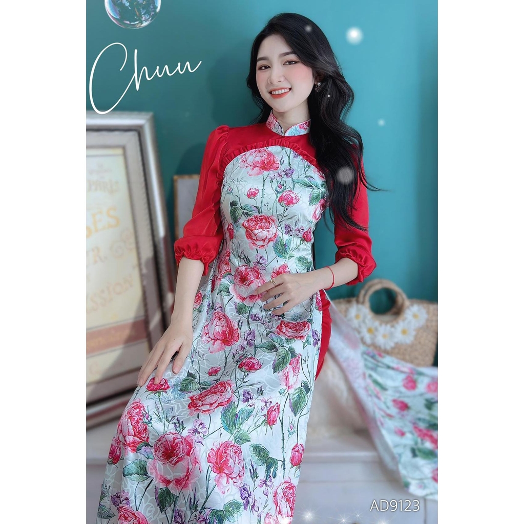 Áo Dài Hoa Chinadoll AD9123 (áo lẻ)