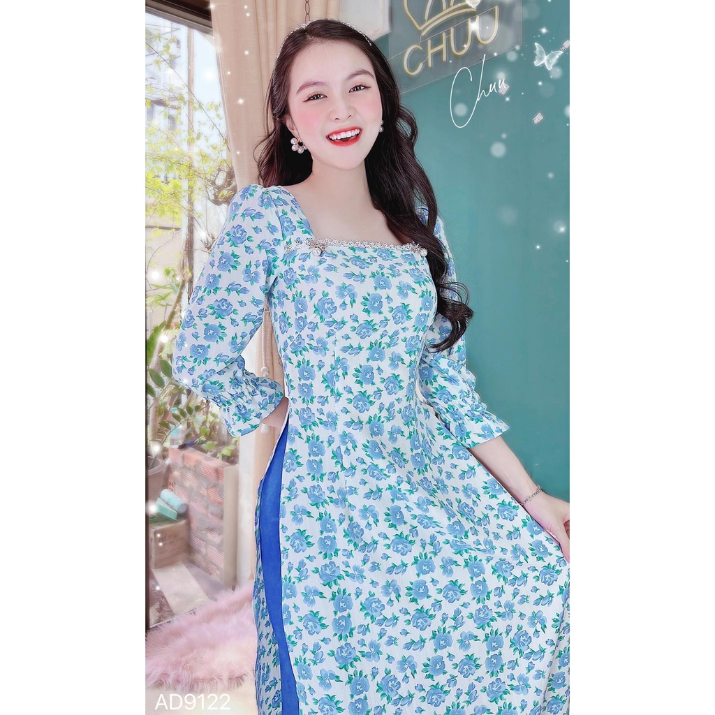Áo Dài Xốp Tay Chun AD9122 (áo lẻ)