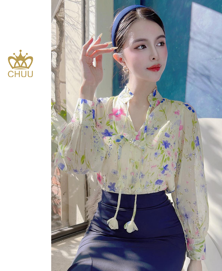 Áo Sơ Mi Hoa Lan A1606