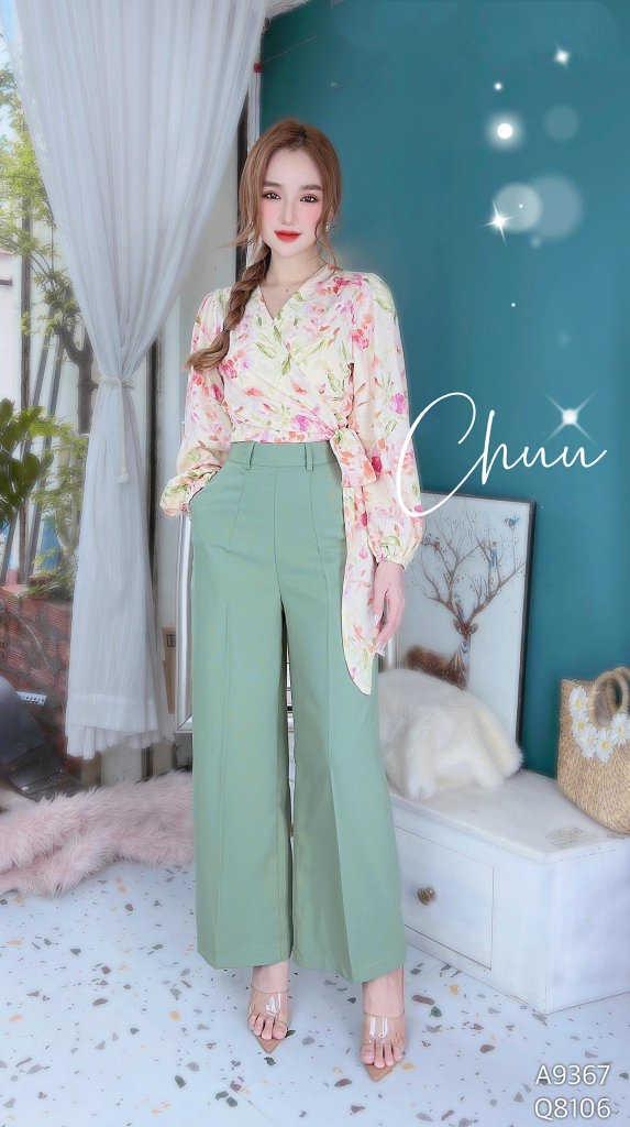 Áo Hoa Mango Đắp Chéo A9367