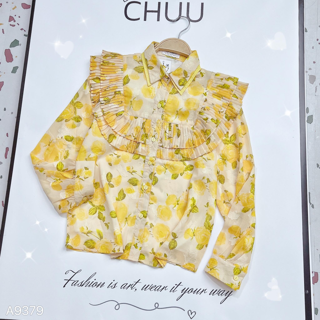 Áo Sơ Mi Bèo Li Tầng Cổ Đôi
