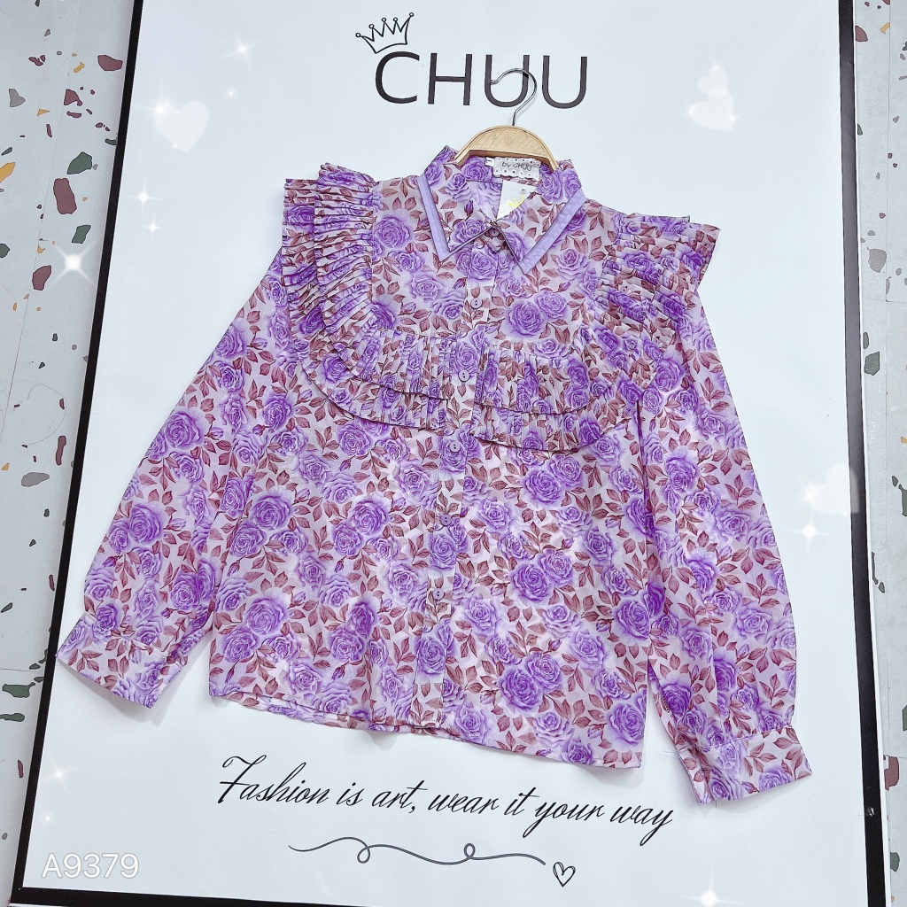 Áo Sơ Mi Bèo Li Tầng Cổ Đôi