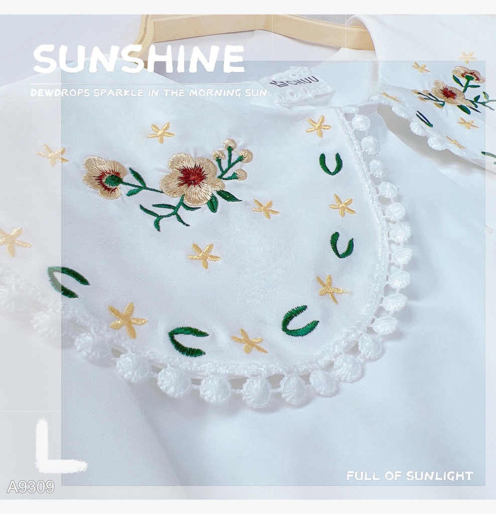 Áo Sơ Mi Thêu Nâu Tây