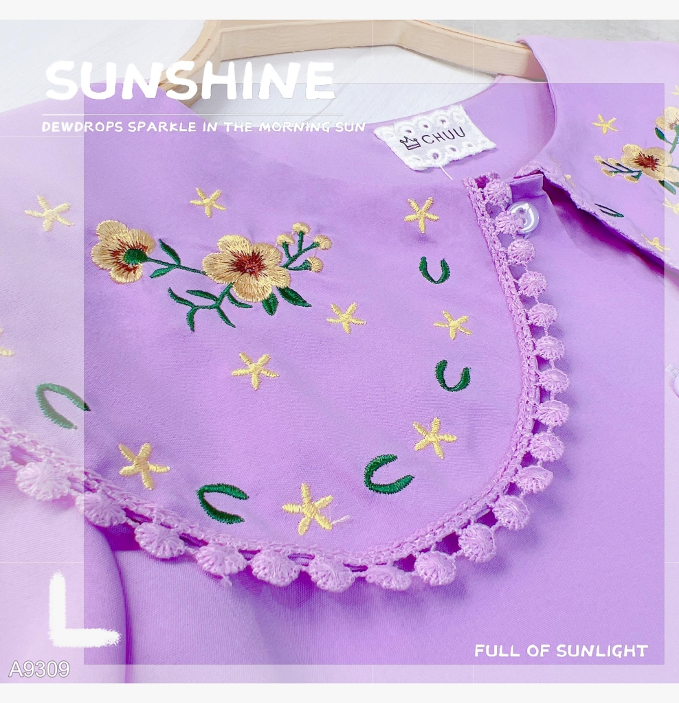 Áo Sơ Mi Thêu Nâu Tây