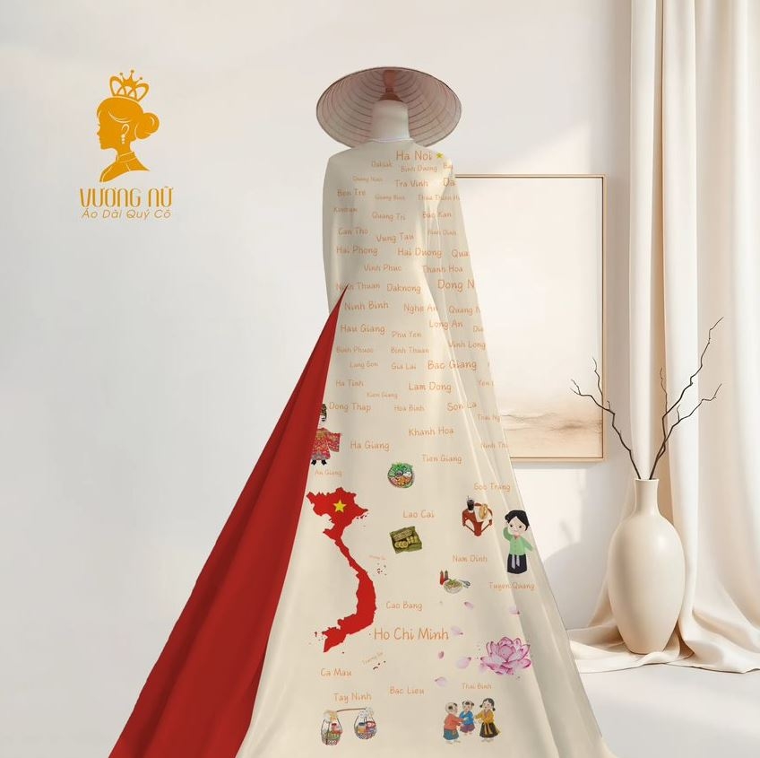 Vải Áo Dài Chân Tranh 2 mét V2000
