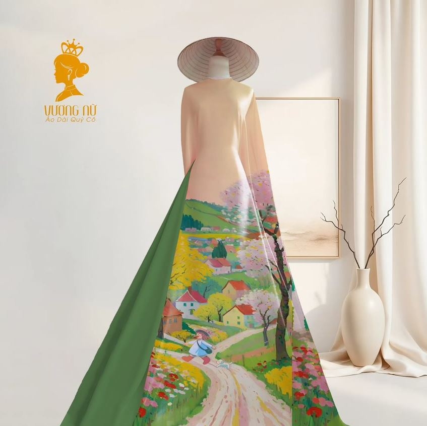 Vải Áo Dài Chân Tranh 2 mét V2000