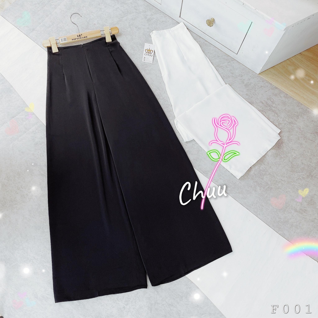 Quần Áo Dài Lụa Ý có đoạn lưng chun F8001