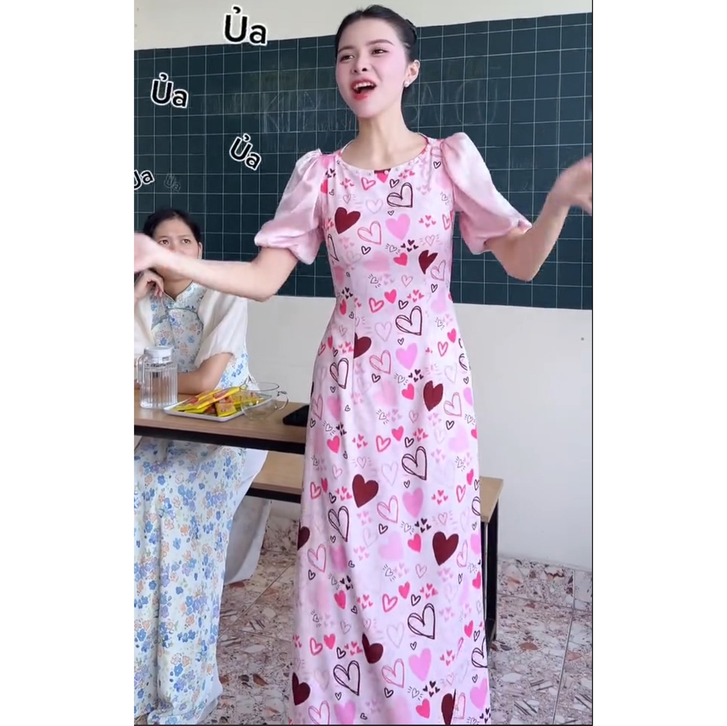 Áo Dài Bi Tay Màu AD9224 (áo lẻ)