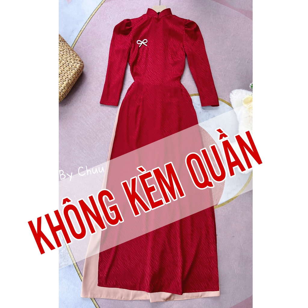 Áo Dài Gấm Tay Bồng AD8005 (áo lẻ)