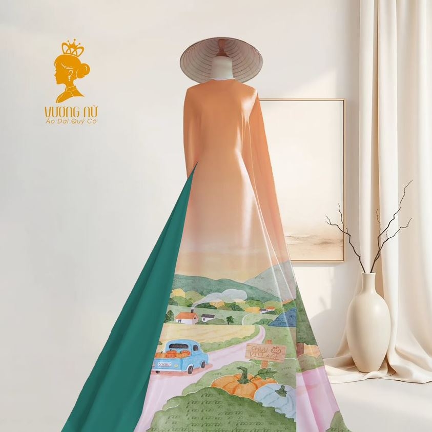 Vải Áo Dài Chân Tranh 2 mét V2000