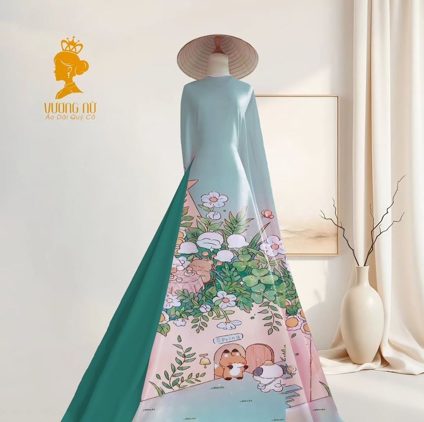 Vải Áo Dài Chân Tranh 2 mét V2000