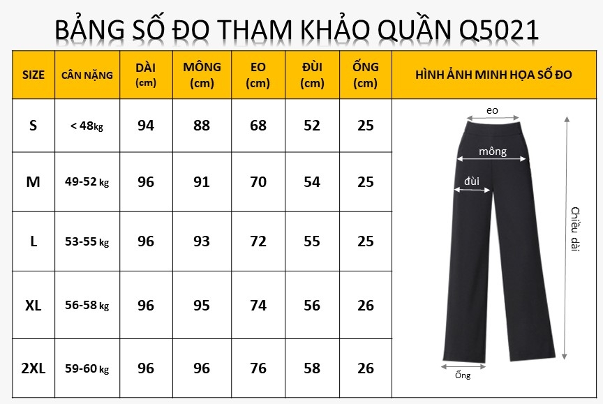 Quần Suông 2 Nút Bọc Q5021