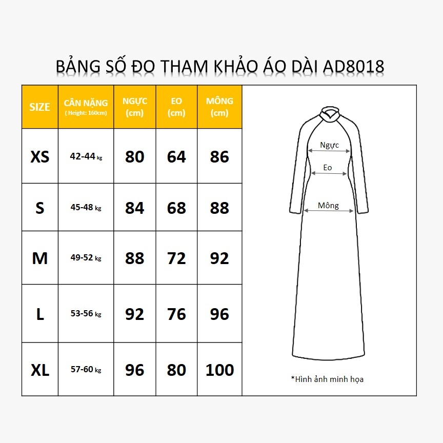 Áo dài lụa ánh nhung AD8018 (áo lẻ)