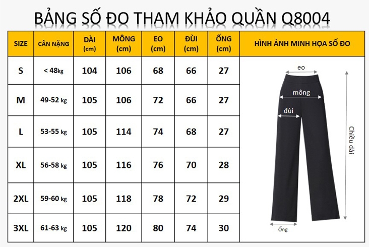 Quần Suông Trượt Đai Đúp Q8004