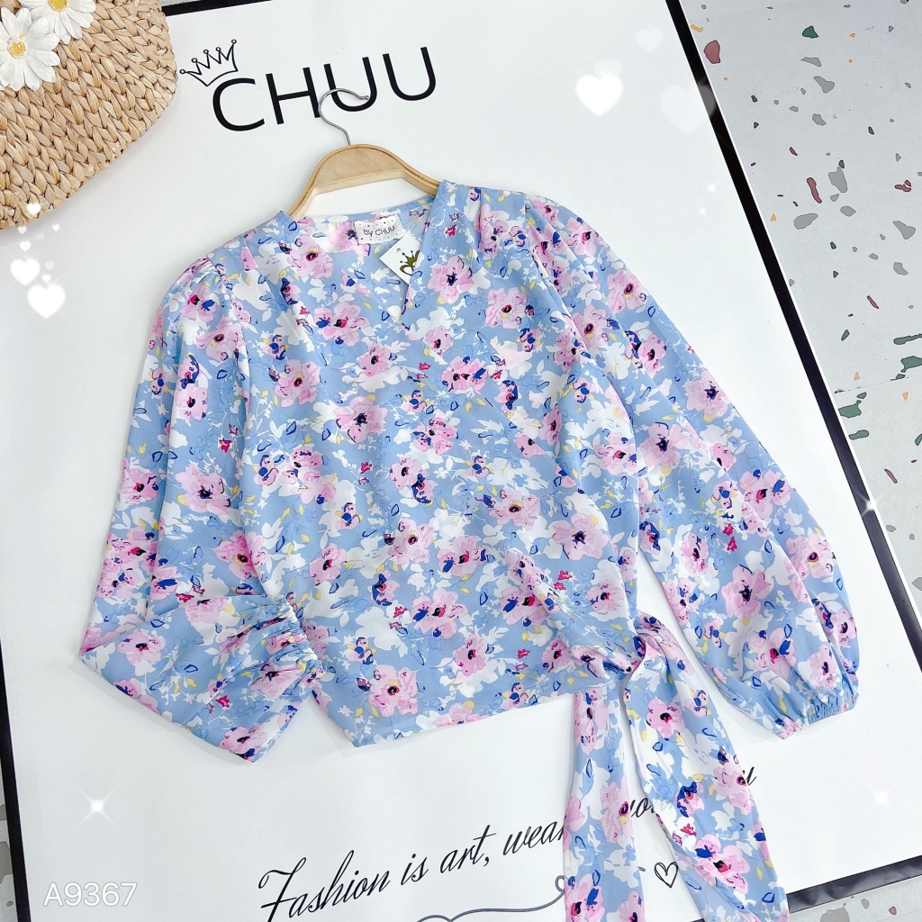 Áo Hoa Mango Đắp Chéo A9367