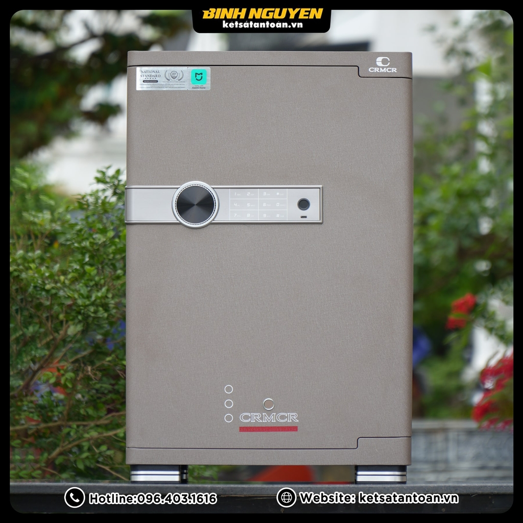 Két sắt nhập khẩu Xiaomi CRMCR 65JB khóa vân tay điện tử đúc nguyên khối chụp thực tế