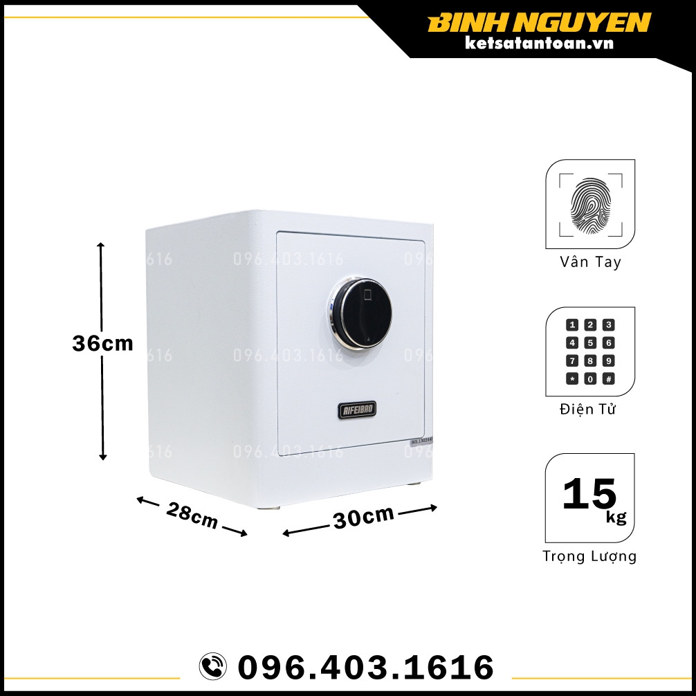 Két sắt vân tay mini Aifeibao HK-M/D-35-AG