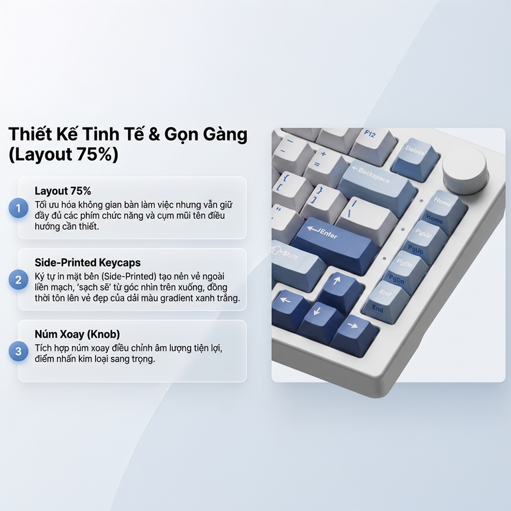 Bàn phím cơ AKKO 5075 V3 Multi Mode RGB Hotswap (AKKO Sw)