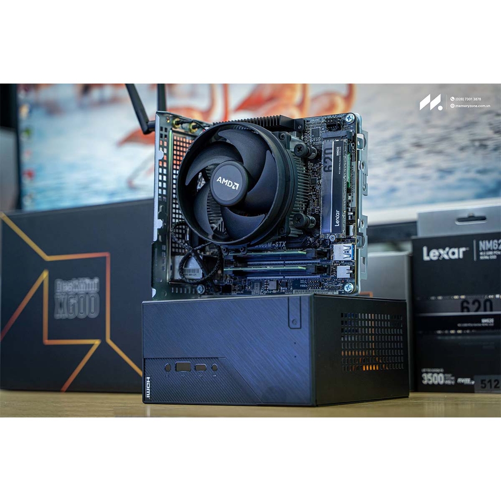 Mini PC ASRock DeskMini X600 ST-AX8500G (Ryzen 5 8500G, Ram DDR5, SSD 500GB, Win 11)